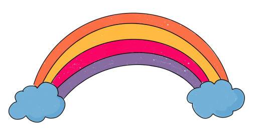 Eine Illustration von einem Regenbogen 
