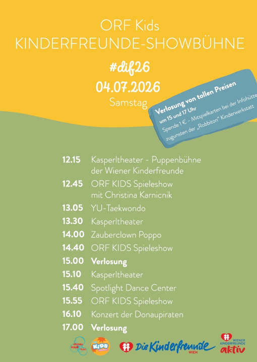 Kinderfreunde-Bühne am Samstag