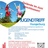 "ACHTUNG an alle Jugendtreff-Kids! Gelände im Juni geschlossen!"