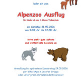 Ausflug zum Alpenzoo am 26.09.2026