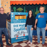 Kinderfreunde PEACE BOX steht im Kinderkulturzentrum Kuddelmuddel